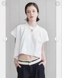 【h beauty&youth】ショートプルオーバーカットソー