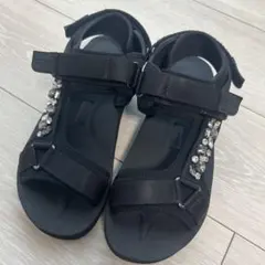 MACKINTOSH PHILOSOPHY ビジュー サンダル ブラックのサムネイル