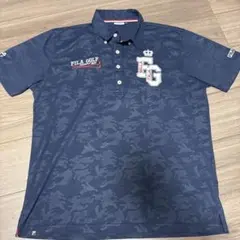 FILA GOLF カモフラ柄 ポロシャツ ネイビー LLのサムネイル