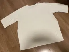 LEPSIM ホワイト 五分袖 Tシャツ