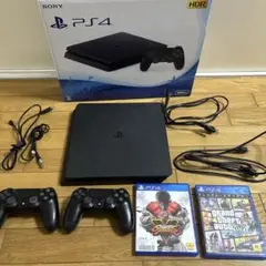 PS4本体 500GB コントローラー2つ ゲーム2本付き