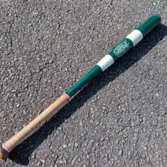 ヴィンテージ ミズノ　木製バット　緑カップ　トレーニングバット　ソフトボール