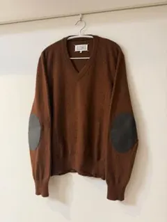 Maison Margiela マルジェラ　Vネックセーター エルボーパッチのサムネイル