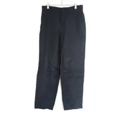【良品計画】パンツ　麻100%　ネイビー　Lサイズ　無印良品