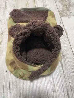 迷彩柄クマ耳フード付き