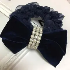ベルベットリボン♡大人可愛いヘアゴム♡シュシュ♡ハンドメイド
