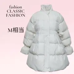 Fashion ダウンコート ダウンジャケット ホワイト M相当