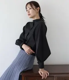 BLUEEAST/カフス切替ボリュームスリーブシャツ
