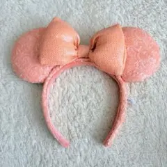 ディズニーリゾート　ミニー　カチューシャ　ピンク　スパンコール