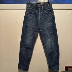 ダークブルー ストレートデニム ハイウエスト