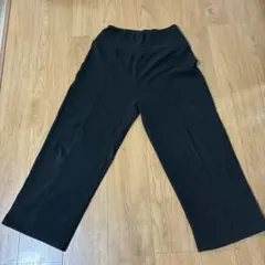 frauglatt ブラック ワイドパンツ