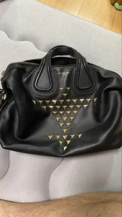 Givenchy ブラック レザー ハンドバッグ