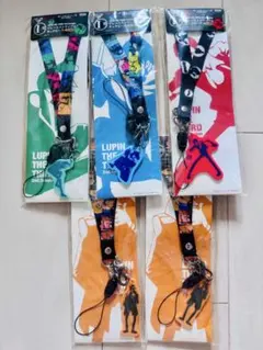 ルパン3世 次元大介 石川五ェ門 銭形警部ネックストラップセット まとめ売りのサムネイル