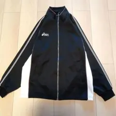 asics ジャージ ジャケット ブラック×ホワイトL