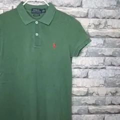 【美品！】POLO Ralph Lauren グリーン ポロシャツワンピース半袖