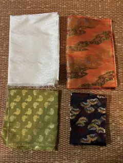 生地セット（白・オレンジ・緑・紺）