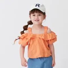 レースオフショル短丈トップス　90cm