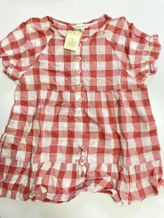 3CAN4CAN  赤チェック　チュニック