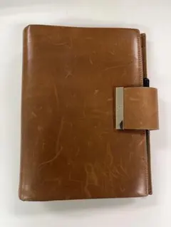 GUCCI 手帳カバー 6穴 バインダー レザー ブラウン 無地