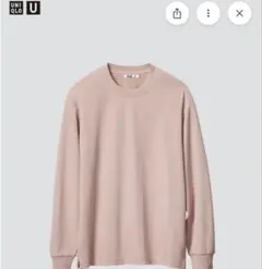 エアリズムコットンTシャツ S 長袖ピンク