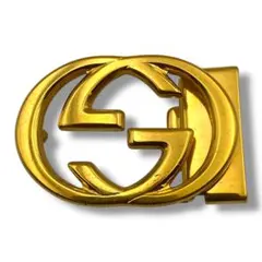 美品 GUCCI グッチ ベルト バックル インターロッキングGG ゴールド金具