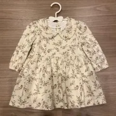 花柄クリーム色ワンピース (12M-18M)