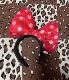 ディズニー ミニー カチューシャ 赤 水玉　ディズニーランド　シー　キャラクター