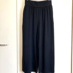 も*ち様 ✅ユニクロ❤️エアリズムワイドパンツ✨422836❤️L✨黒❤️ドレー