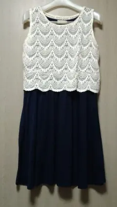 earth music&ecology ノースリーブひざ丈ワンピース M