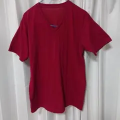 UNIQLO ユニクロ VネックTシャツ ワインレッド Lサイズ 半袖Tシャツ