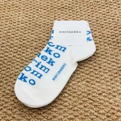 marimekko ソックス 靴下 ホワイト ブルーのサムネイル
