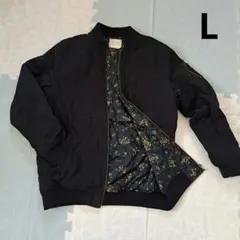 【匿名配送】Pur colore 黒 MA-1ジャケット 花柄裏地