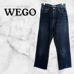 【WEGO 】ダークブルー ハイウエストフレアデニム　デニム