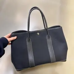 HERMÈS エルメス ガーデンパーティ トワルオフィシエ ネイビー □I刻印