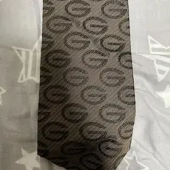 GUCCI Gロゴパターン ネクタイ ブラウン