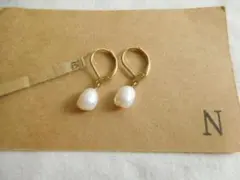 １粒淡水パールピアスS５　イヤリング　ハンドメイドピアス