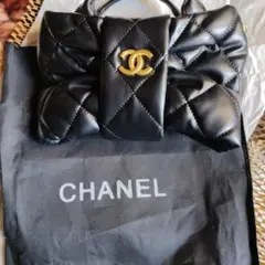 CHANEL ブラック キルティング ショルダーバッグ