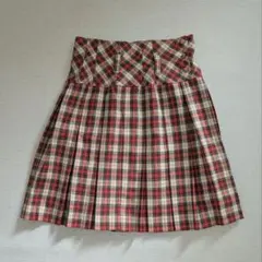 チェック柄 プリーツ スカート マルチカラー レディース