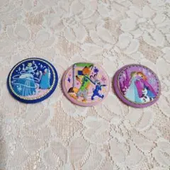 ディズニー刺繍缶バッジ2 ズートピア シンデレラ アナ雪