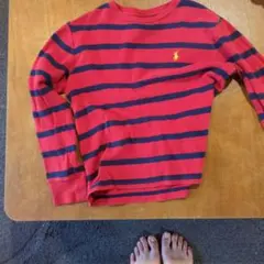 Polo Ralph Lauren 赤紺ストライプ トレーナー M