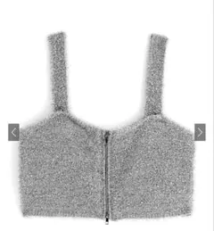 新品　未使用　グリッター　ニット　ダブルジップビスチェ　[zi438]