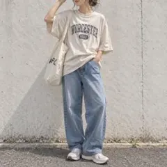LOWRYS FARM ローリーズファーム ロゴ Tシャツ アイボリーのサムネイル