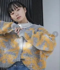 jouetie ジャガードフラワー2WAYカーディガン