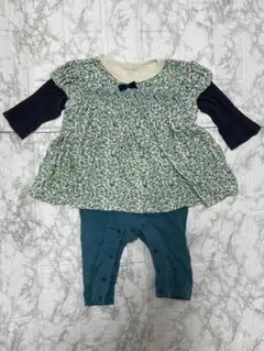 花柄ロンパース・カバーオール 70cm ベビー キッズ