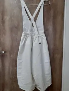 ラブトキシック　160cm　ホワイト クロスストラップサロペット七分