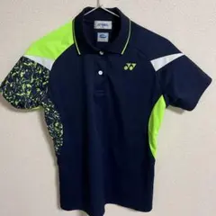 YONEX VERSICOOL ポロシャツ M ネイビー/ライム