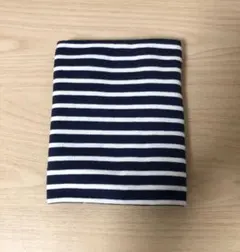 ボーダーニット生地　コットン100 マリン　白　青　ネイビー