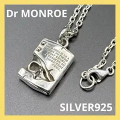 Dr MONROE メッセージ スカル ペンダント シルバー ネックレス Y2Kのサムネイル