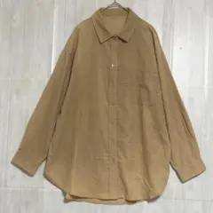 アルマデザイン　コーデュロイ ネルシャツ　ベージュ　M