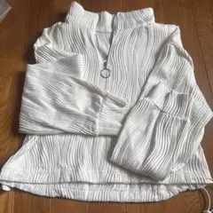 Dazy ホワイト リブ編み トップス Mサイズ